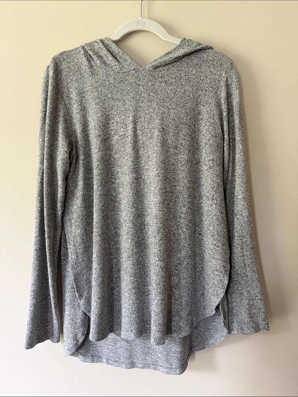 aerie Heather Grey Scoop Hooded Pullover
